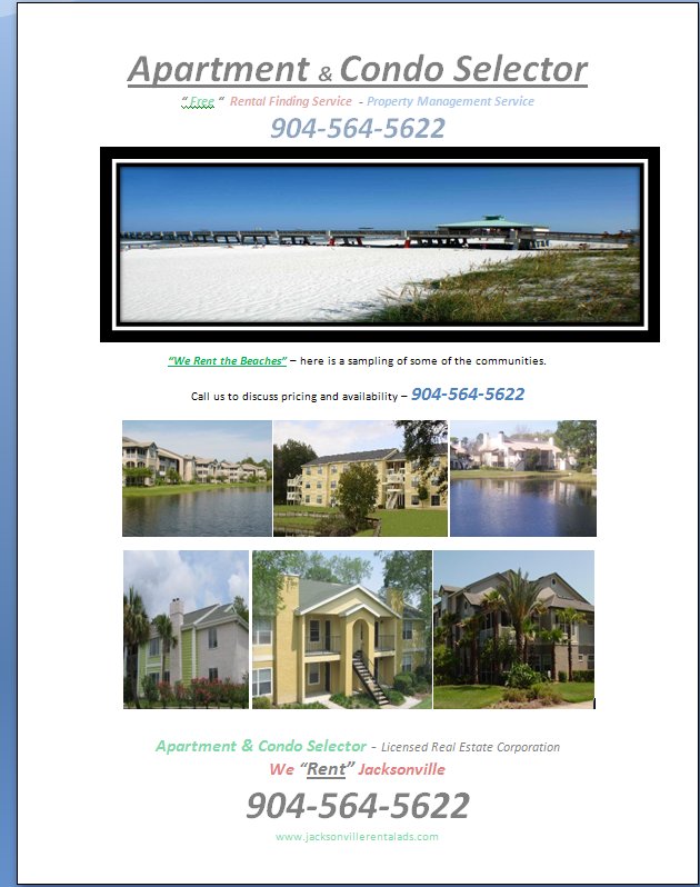 Jacksonville Beach Apartment Rentals Florida 32240 , 32250