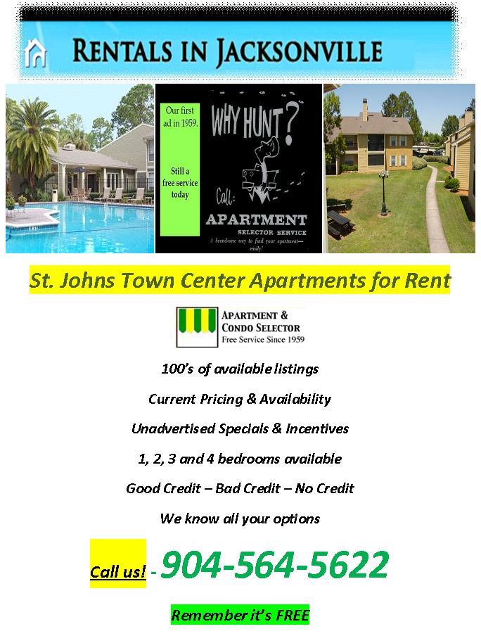 Rentals in the St. Johns Town Center