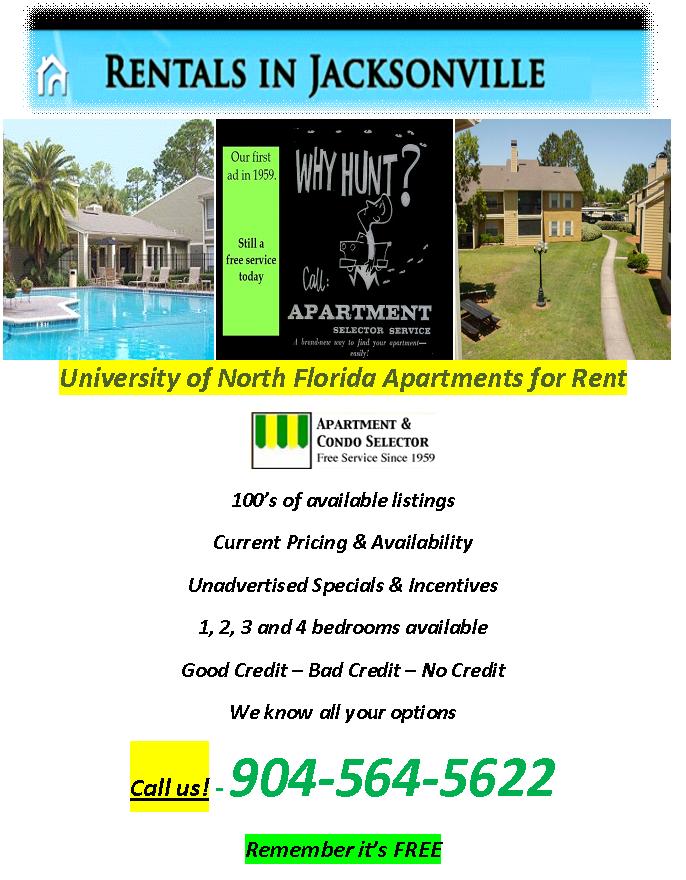 Apartment Rentals for University of North Florida Students - Jacksonville, Florida